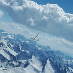 Flugwegposition um 14:30:24: Aufgenommen in der Nähe von Gemeinde Sellrain, Österreich in 3418 Meter